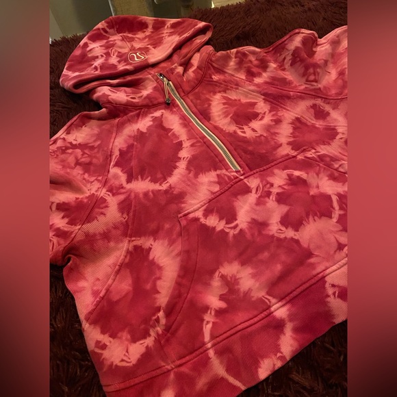 ✨ONE OF A KIND✨ Lululemon Ripened Raspberry Tie Dye Oversized Half-Zip Scuba M/L - Picture 5 of 14